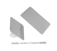 MERRYHAPY 2 Sets Stainless Steel Nail Art Color Palettes for Mixing Makeup Colors Lightweight Salon Tools for Professional Nail Artists and Personal Use