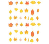MERRYHAPY 2 Sets Yellow Pet Stickers for Scrapbooking and Handbooks, Decorative Botany Self-Adhesive Decals with Creative Design, for DIY Crafting and Journal Decoration