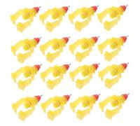 MERRYHAPY 20pcs Automatic Chicken Water Feeder Spring Clip Poultry Drinker for Chickens Ducks Quail Yellow Screw Style Random Color