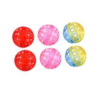 MERRYHAPY 20pcs Cat Bell Ball Bright Transparent Plastic Interactive Teaser Balls for Indoor Cats Stimulating Curiosity and Preventing Scratching Random Colors Random Color