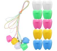 MERRYHAPY 20pcs Children Teeth Keepsake Box with Compact Design Lightweight Pp and Cotton Thread Material Tooth Storage Organizer for Boys and Girls Style