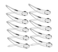 MERRYHAPY 20pcs Elegant Hair Clip Round Tray Hair Barrette Clip Snap for Women Girls Gothic Silver Accessories
