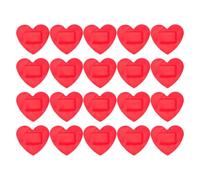 MERRYHAPY 20pcs Heart-Shaped Adhesive Bandages Bulk Pack, Breathable and Comfortable Wound Care Patches Made of Pe Material, for Outdoor Protection and Everyday Use by Adults the Elderly