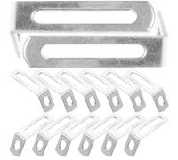 MERRYHAPY 20pcs Heavy Duty L Brackets for Wood Iron Right Angle Bracket for Shelves Suitable for DIY and Offices Silver L-Shaped Support