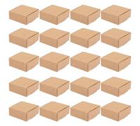 MERRYHAPY 20pcs Kraft Paper Small Packaging Boxes for Soap Wrapping, Reusable Foldable Brown Paper Boxes for Homemade Soap or Small