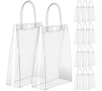 MERRYHAPY 20pcs Pvc Bags with Handles, Small Party Favor Tote Bags Featuring Enhanced Durability and Tear Resistance, for Bridal Shower and Gathering Treats