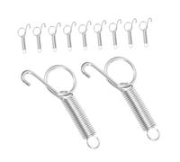 MERRYHAPY 24pcs Metal Spring Door Latch Hooks for Rabbit and Parrot Cages Large Cage Lock Pet Door Fixed Hooks for Small Animals and Birds