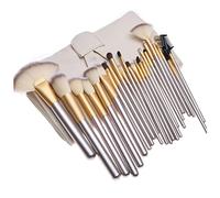 MERRYHAPY 24pcs Portable Makeup Brush for Travel Practical Pouch Design for Your Cosmetic Needs Smooth Handles Materials for Home and Go Makeup