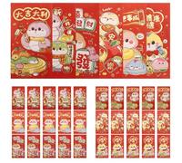 MERRYHAPY 24pcs Spring Festival Money Packet Envelope Lucky Pp The New Packets Spring Festival Money Pockets Chinese Snake Decorations Hongdo Snake Year Hong Bao Red