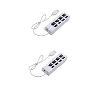 MERRYHAPY 2pcs 4 Usb 2.0 Hub 4 Usb Ports/Usb Multi Port Usb Extension for Office