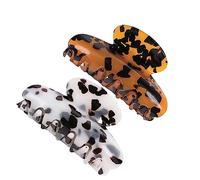 MERRYHAPY 2pcs Acrylic Marble Pattern Hair Clip Large Hair Jaw Clip Vintage Claw Accessories for Lady Girls
