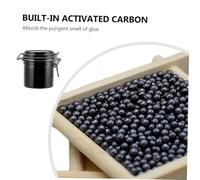 MERRYHAPY 2pcs Activated Carbon Eyelash Glue Storage Jars Sealed Cylinder Containers Dehumidify Plastic for Beauty Salon and Home Use