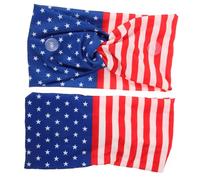 MERRYHAPY 2pcs American Flag Printed Elastic Headbands for Women Versatile Sports Hair Bands for Yoga Running and Daily Wear Sweat Absorbent and Comfortable Design