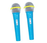 MERRYHAPY 2pcs Boys and Girls Pretend Microphone Toys Fun Decorative Props for Boy Girl Lightweight Design for Role Play Singing and Speech Practice