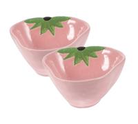 MERRYHAPY 2pcs Cute Cat Food Bowls Hamster Ceramic Dish Lid Guinea Pig Food Bowl Cartoon Design