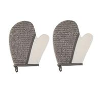 MERRYHAPY 2Pcs Exfoliating Body Bath Gloves Premium Flax Linen Household Rubbing Mitts for Gentle Skin Cleansing and Decontamination Lightweight and Portable for Travel and Camping
