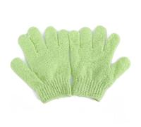 MERRYHAPY 2pcs Exfoliating Shower Gloves Nylon Bath Scrub Mitts for Body Care for Men Women and Quick Dry Machine Washable Green Color