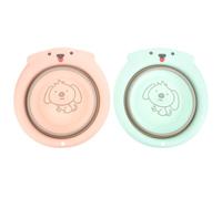 MERRYHAPY 2Pcs Face Wash Basins Folding Portable Basin for Newborn Bathing, Small Collapsible Washbasins in Green and Pink for Travel Home Use