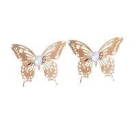 MERRYHAPY 2pcs Fairy Butterfly Hair Clips with Rhinestone Alloy Elegant Hair Accessories for Women Secure Billed Clip Design Suitable for Weddings Parties Daily Wear