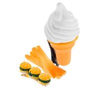MERRYHAPY 2pcs Funny Food Hair Clips Realistic Ice Cone Hamburger Barrettes Hair Accessories for Women French Barrette for Buns