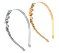 MERRYHAPY 2Pcs Greek Goddess Medusa Headband Non-slip Skinny Metal Serpent Hair Accessories with Gold Silver Rhinestones Vintage Costume Headband for Wedding Party and Daily Wear