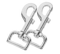 MERRYHAPY 2pcs Heavy Duty Dog Leash Clasp Buckle Wear-resistant Metal Snap Hooks for Pet Leashes Collars Bags and Belts Compact Clips for Secure Attachment and Easy Handling