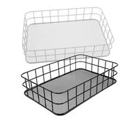 MERRYHAPY 2pcs Iron Wire Hamster Platform for Animals Funny Safe Sleeping Habitat Smooth Edges Durable Design for Dwarf Hamsters Mice and Gerbils Black White