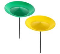 MERRYHAPY 2pcs Juggling Spinning Plates Set with Sticks Circus Trick for Beginners and Advanced Users Easy to Learn Performance Prop for Adults Party Entertainment