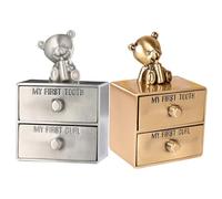 MERRYHAPY 2pcs Keepsake Organizer for First Tooth and Curl Jewelry Box for Boys and Girls Memory Storage for Newborns and Toddlers