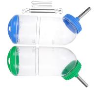 MERRYHAPY 2Pcs Leakproof Pet Water Bottle for Rabbits Guinea Pigs Hamsters Small Animals Animal Safe Environmental Drinking Dispenser Random Color Random Color