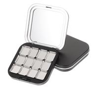 MERRYHAPY 2pcs Magnetic Eyeshadow Palette Empty Makeup Case with Magnetic Pans Matte Black Reusable Tray for Women Blush Eyeshadow Lip Balm Eyebrow Powder Storage for Personal Salon and Use