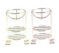 MERRYHAPY 2pcs Makeup Sponge Holder Stand Metal Rack for Drying and Display Portable Cosmetic Sponge Storage for Bedroom Bathroom Living Room Use and Design