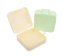 MERRYHAPY 2pcs Makeup Sponge Storage Box Square Travel Powder Puff Container Breathable Space-efficient