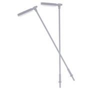 MERRYHAPY 2pcs Miniature Glowing Lamp Post Model for DIY Mini House, Steel Material with Stable Flat Bottom, 1:150 Scale Street Light Accessories for House Decoration