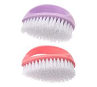 MERRYHAPY 2pcs Nail Cleaning Brush for Powder Handle Grip Fingernail Scrub Brush for Nail Art Clean up