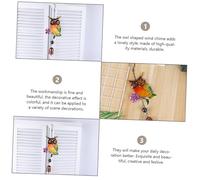 MERRYHAPY 2Pcs Owl Pattern Metal Wind Chimes with Creative Glass Painted Bells Household Outdoor Hanging Decor for Garden Patio Balcony and Stylish Pendants