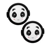 MERRYHAPY 2pcs Panda Lens Cap Replacement Textured Side Pinch Camera Lens Cap Protective Cover for Camera Accessories
