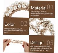 MERRYHAPY 2Pcs Pearl Crochet Hair Ties Elastic Bands for Women Decorative All-match Scrunchies Fashionable Multi-purpose Headdress Accessories for Parties Daily Wear