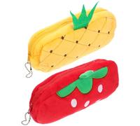 MERRYHAPY 2pcs Plush Pencil Storage Bags Large Capacity Portable Pencil Cases for Students, Creative Pen Storage Pouches Suitable for Back to School and Secondary School Use