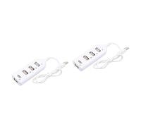 MERRYHAPY 2pcs Portable Usb Data Expansion Hub Usb Splitter Out Port Hub Led Indicator Plug and Play Compatible Vista Xp Me