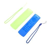 MERRYHAPY 2pcs Remote Silicone Cover Protector for Tv Stick with Lanyard Soft Comfortable Remote Controller Protective Shell Bright Colors for Easy Identification