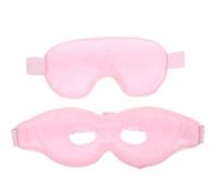 MERRYHAPY 2pcs Reusable Ice Packs for Summer Cold Therapy Portable PVC Gel Eye Pads and Headaches with Sticky Band and Skin Brightness
