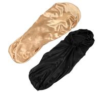MERRYHAPY 2pcs Satin Cylinder Shower Hats Buckle Bathing Caps for Night Sleep Home Use and Face Washing
