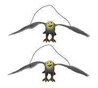 MERRYHAPY 2Pcs Simulation Eagle Model Toy Realistic Bird Deterrent Decor Imitated Eagle Figures for Bird Expulsion Chic Pendant for Decoration