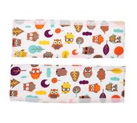 MERRYHAPY 2pcs Soft Cotton Stroller Handle Cover Sleeve Stroller Handlebar Grip Replacement with Colorful Owl Patterns Washable Cart Pushchair Armrest Protector for Diameter Handles
