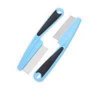MERRYHAPY 2pcs Stainless Steel Fine Comb Dandruff for Adults and Pets Hair Comb for Detangling and Scalp Care Sleek Hair Grooming Tool