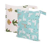 MERRYHAPY 2pcs Travel Wet Bag for Cloth Diapers and Breast Pump Parts Random Style Capacity Easy to Clean Convenient Storage for Wet and Dry Items Lightweight and Portable
