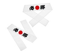 MERRYHAPY 2pcs Victory Motivational Samurai Japanese Headband for Martial Arts Competitions Adjustable Fabric Secure Fit for Training and Workout
