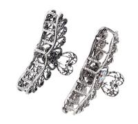 MERRYHAPY 2pcs Vintage Rhinestone Hair Claw Clips High-end Metal Jaw Clips with Hollow Alloy Embellishments Boho Tropical Style for Thick Hair Secure Grip Summer Accessories for Women