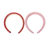 MERRYHAPY 2pcs Vintage Rhinestone Headband Gorgeous Crystal Hair Accessories for Weddings Proms Beach Events Elegant Hairbands for Women and Girls